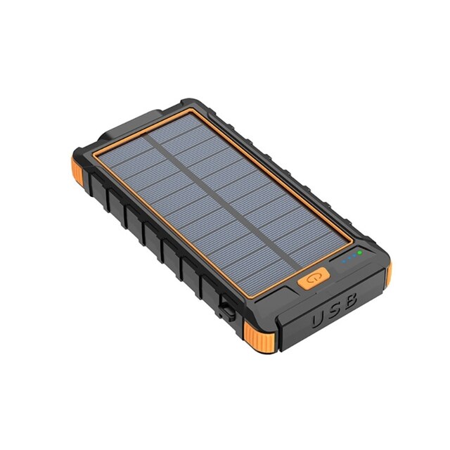 Solar-Schnelllade-Powerbank, tragbar, 20.000 mAh, wasserdicht 