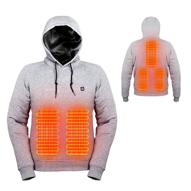 Unisex-Kapuzenpullover mit USB-Heizung