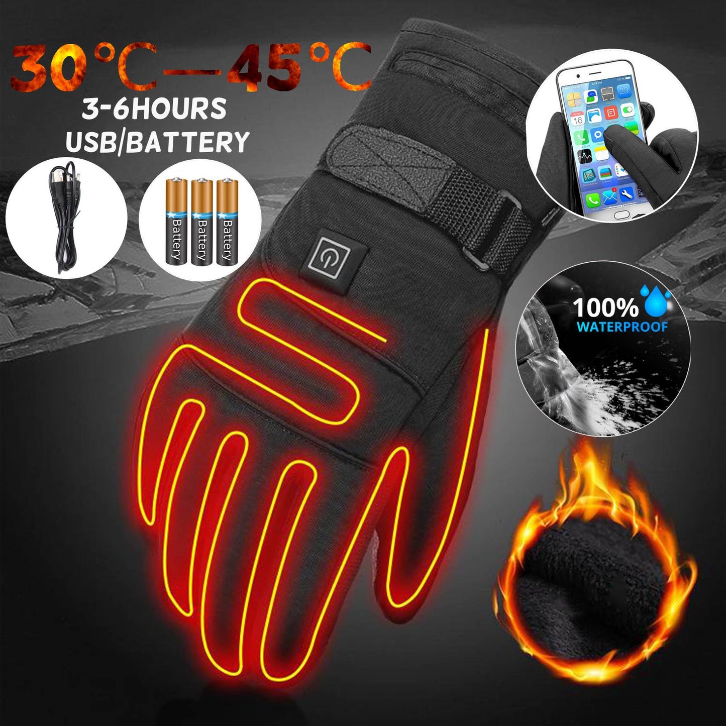 Thermal Gloves for Motorcycle and Bicycle