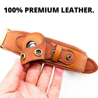 Leather Anti-Lost Dog Collar