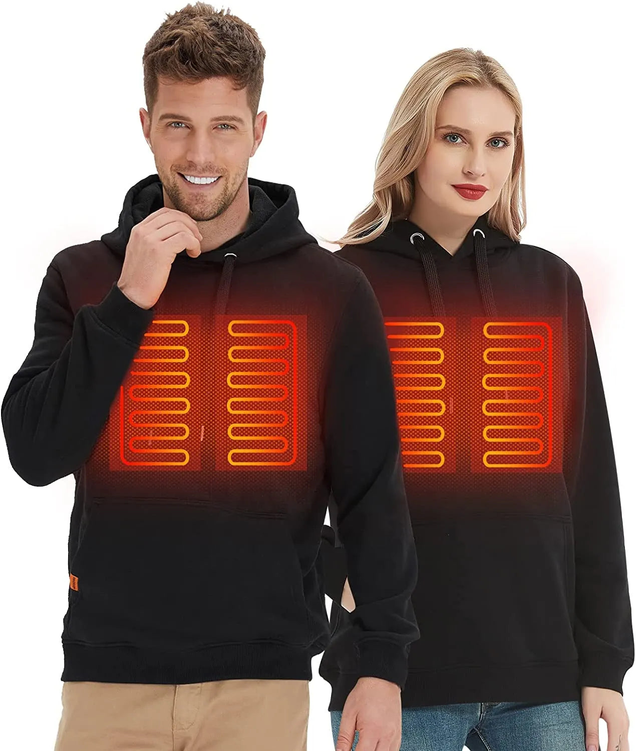 Unisex-Kapuzenpullover mit USB-Heizung